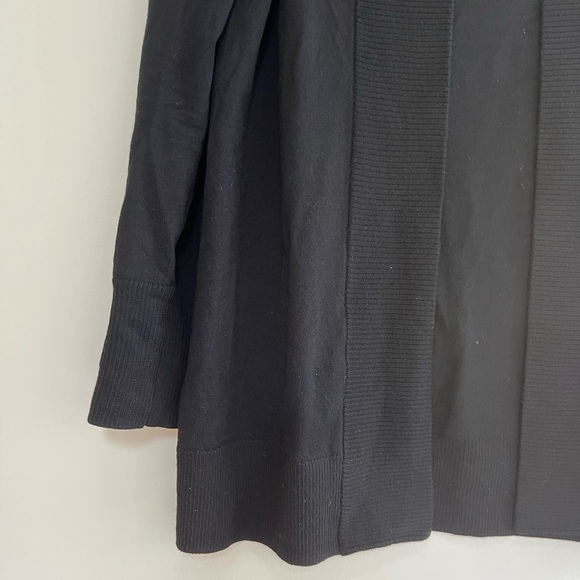 Talbots 100% Pure Merino Wool Open Front Black Cardigan, size XS - Picture 3 of 5
